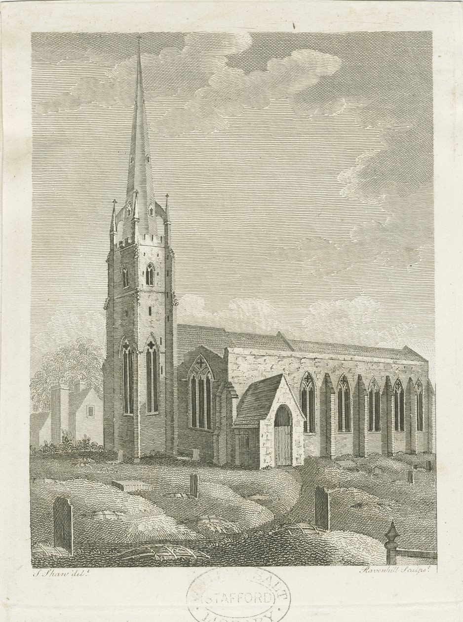 Clifton Campvillen kirkko: kaiverrus, nd [n. 1790] (vedos) (painettu) tekijältä Stebbing Shaw
