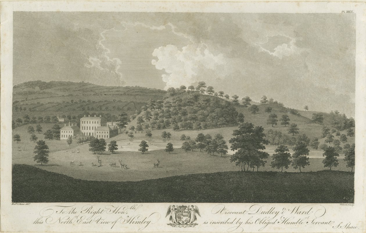Himley Hall: kaiverrus, nd [1762-1798] tekijältä Stebbing Shaw