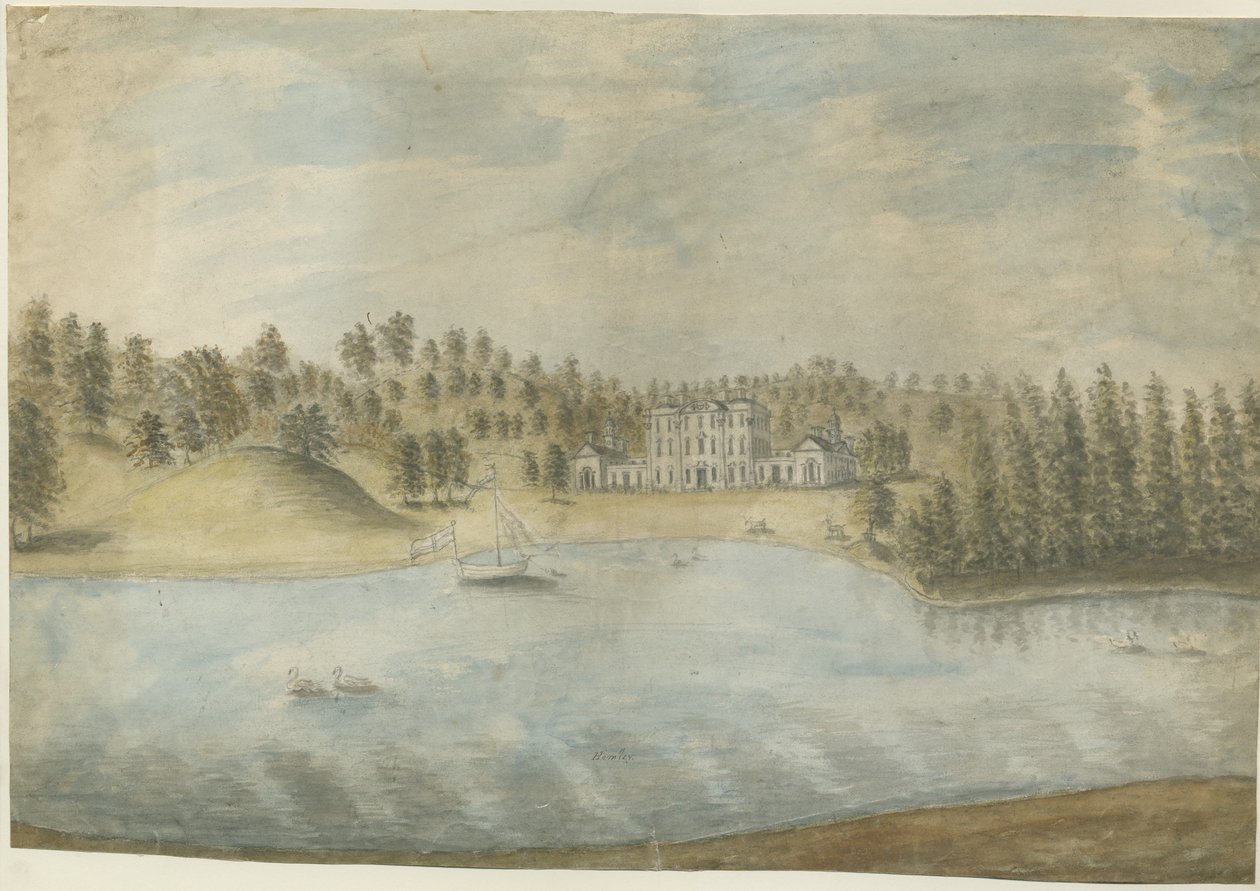 Himley Hall: akvarellimaalaus, nd [1762-1798] tekijältä Stebbing Shaw