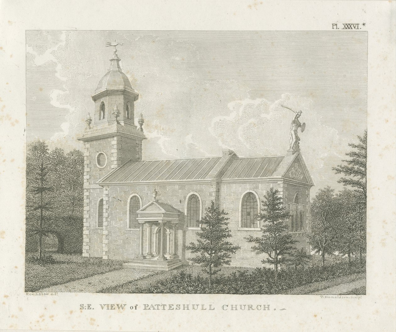 Patshullin kirkko: kaiverrus, nd [1762-1802] tekijältä Stebbing Shaw