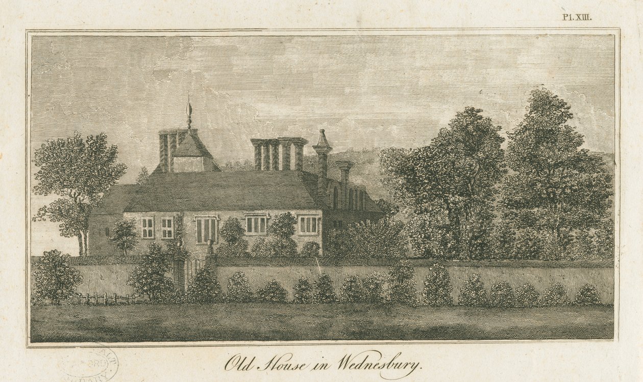 Wednesbury - Old House: kaiverrus, nd [1762-1802] (painettu) tekijältä Stebbing Shaw