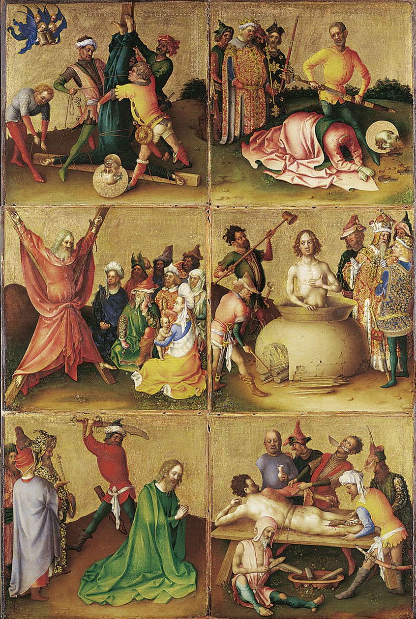 Stefan Lochner - Apostolien marttyyrius - Google Art Project tekijältä Stefan Lochner