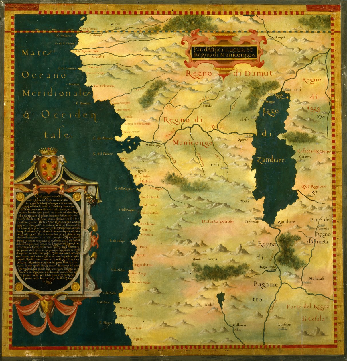 Gabon, Angola ja Kongo tekijältä Stefano Bonsignori 1589