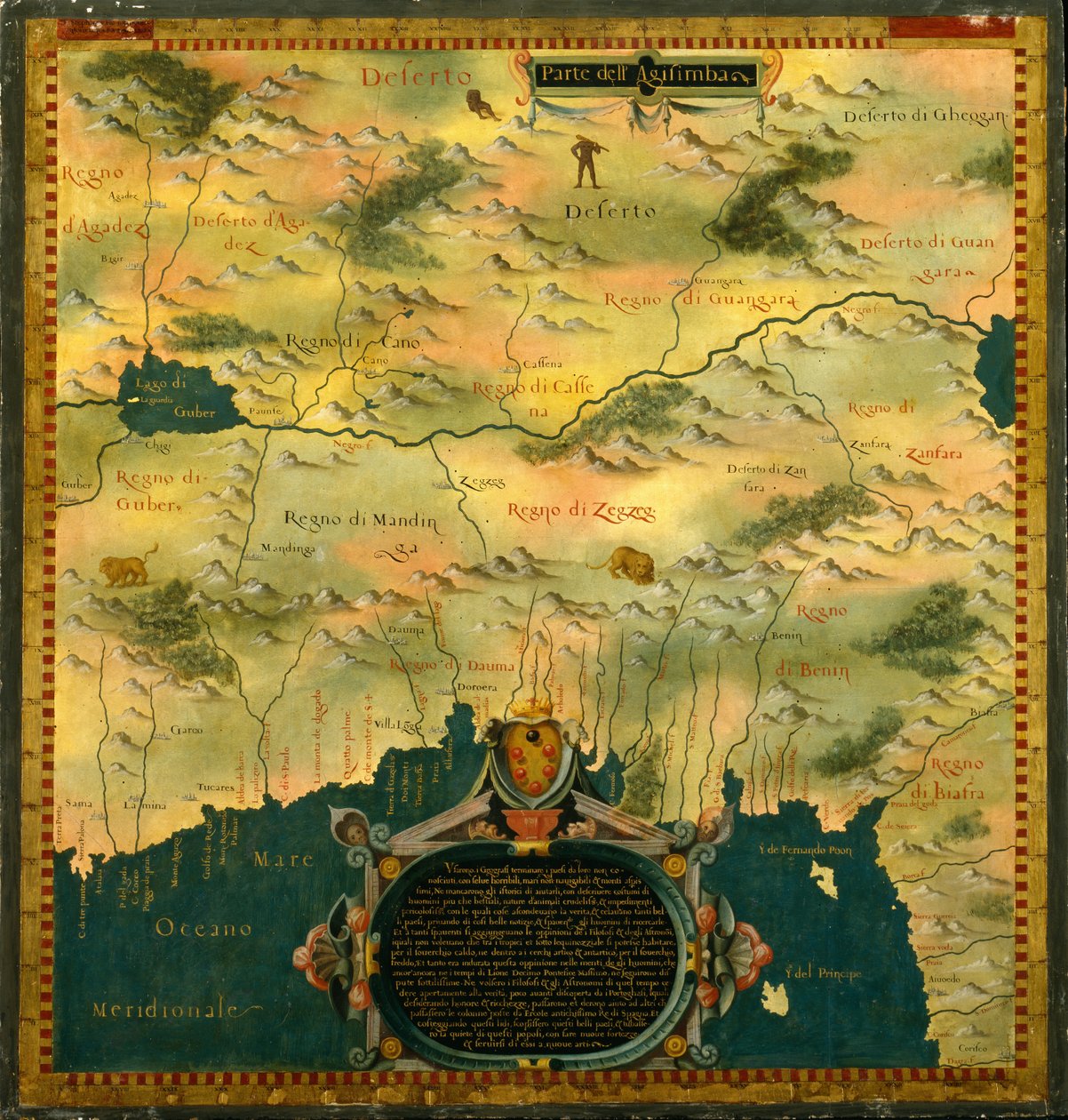 Niger, Nigeria ja Kamerun tekijältä Stefano Bonsignori 1589