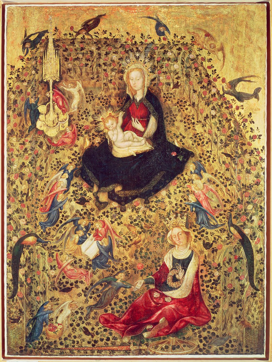 Madonna ruusupensaan kanssa tekijältä Stefano di Giovanni da Verona