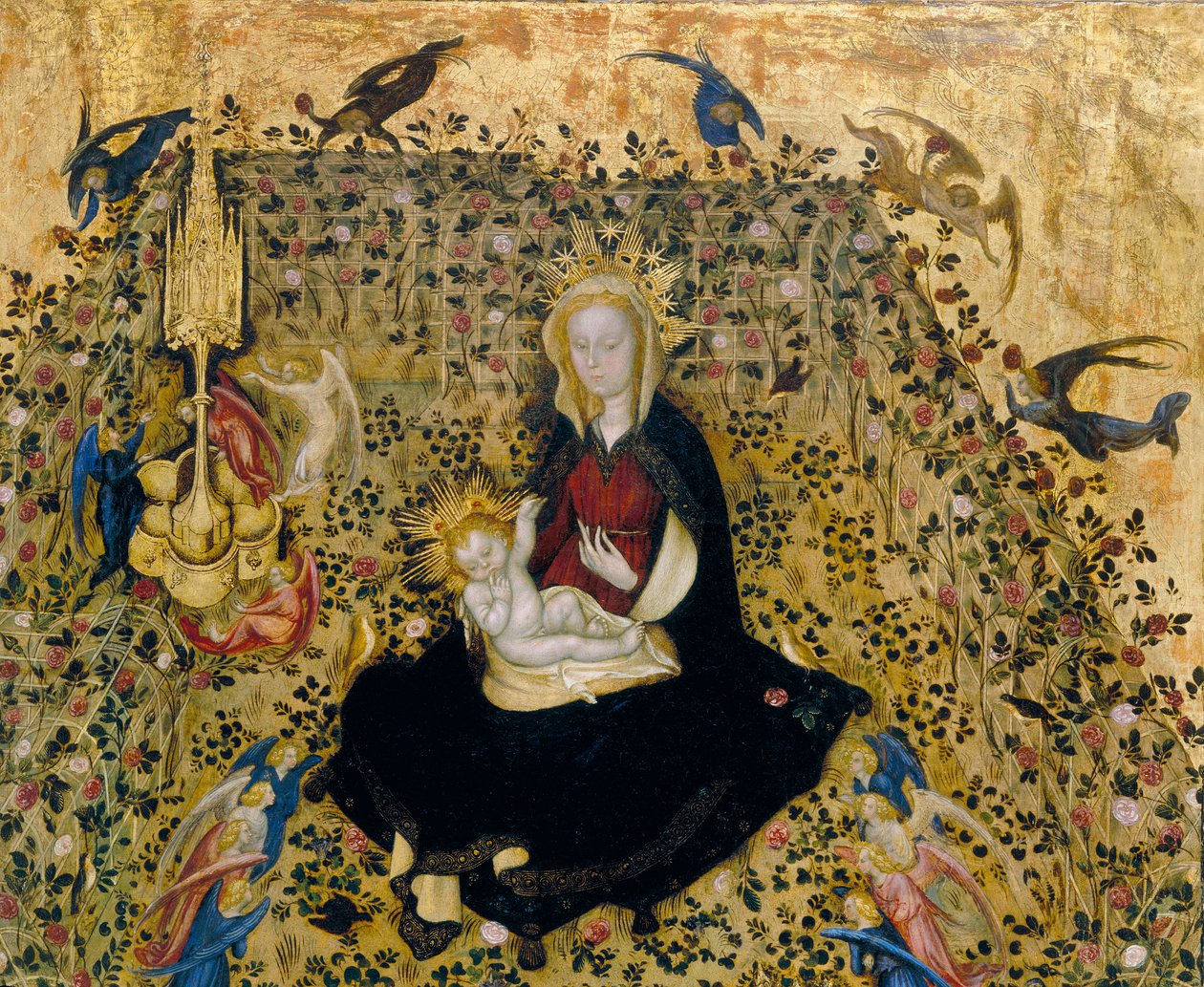 Madonna del Roseto, yksityiskohta, n. 1394-1438 tekijältä Stefano di Giovanni da Verona