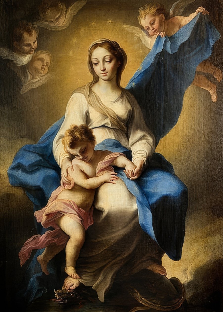 Immaculate Neitsyt. noin 1690 tekijältä Stefano Maria Legnani