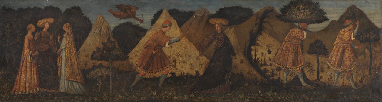 Apollo ja Daphne, noin 1430 tekijältä Stefano dAntonio di Vanni