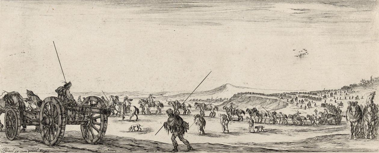 Muut Conduite de Cannons, (etsaus paperille) tekijältä Stefano della Bella