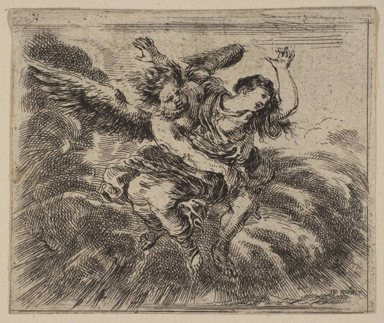 Boreas ja Oreithyia, Game of Mythology Jeu de la Mythologie, 1644. tekijältä Stefano della Bella