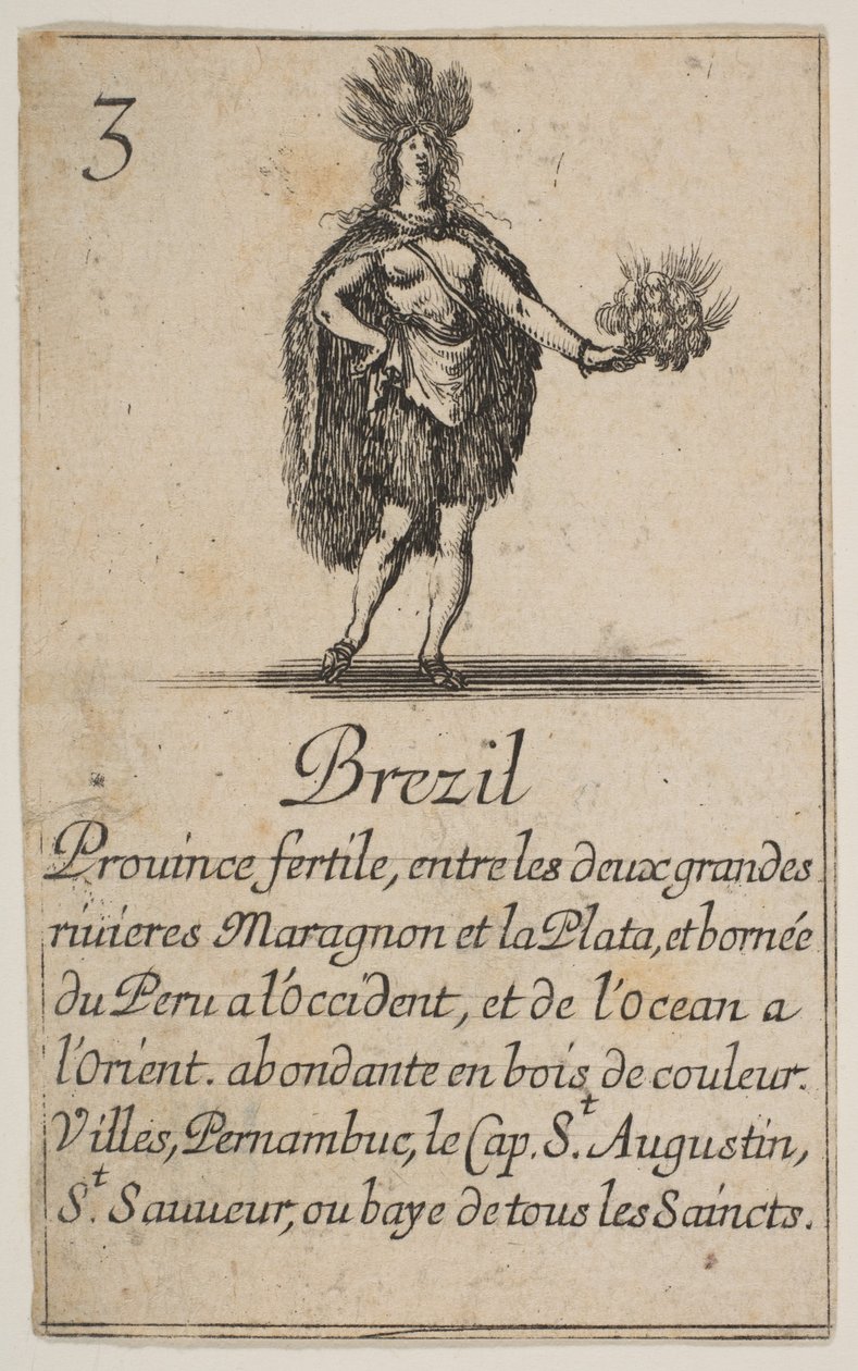 Brasilia, "Game of Geography" -pelistä Game of Geography, 1644. tekijältä Stefano della Bella