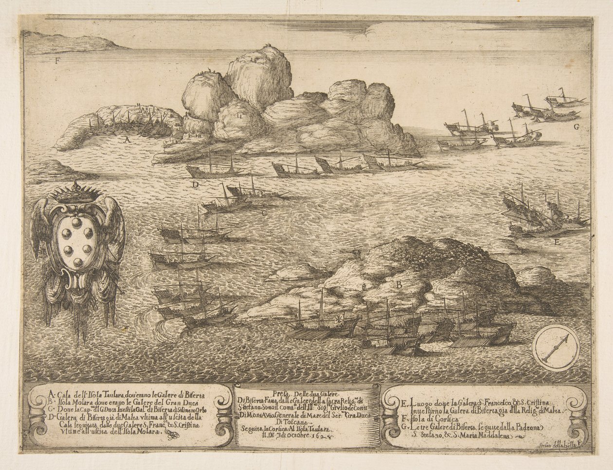 Kahden keittiön vangitseminen Bysertassa, 1628. tekijältä Stefano della Bella