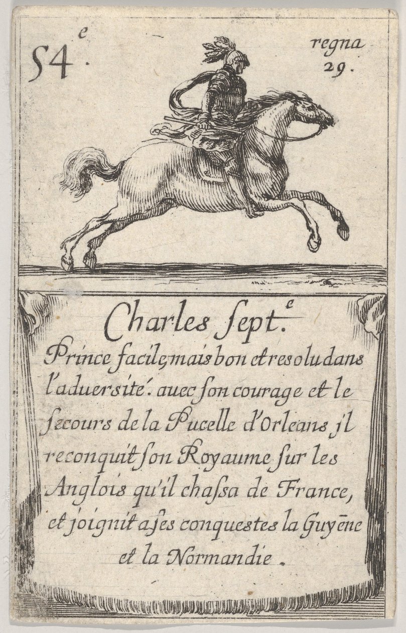 Charles Sept.-e Prince facile..., Game of the Kings of France Jeu des Rois de Fr..., 1644. tekijältä Stefano della Bella