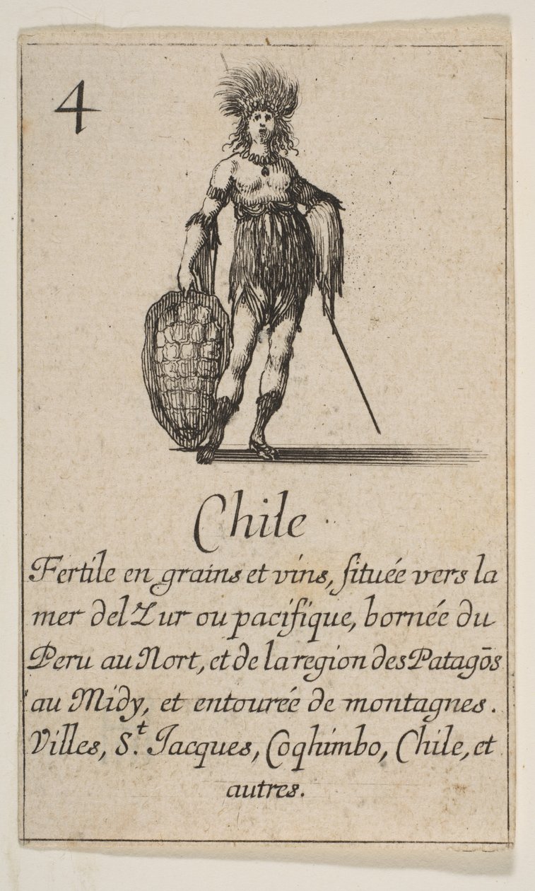 Chile, Game of Geography -pelistä Game of Geography, 1644. tekijältä Stefano della Bella