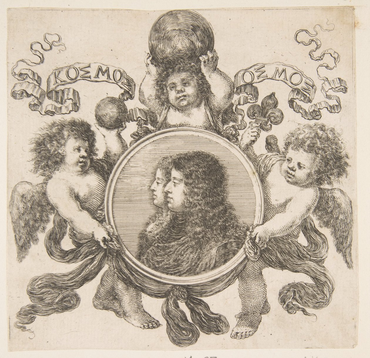 Cosimo de Medici, Toscanan prinssi ja hänen vaimonsa Marguerite Louise dOrleans, 1661. tekijältä Stefano della Bella
