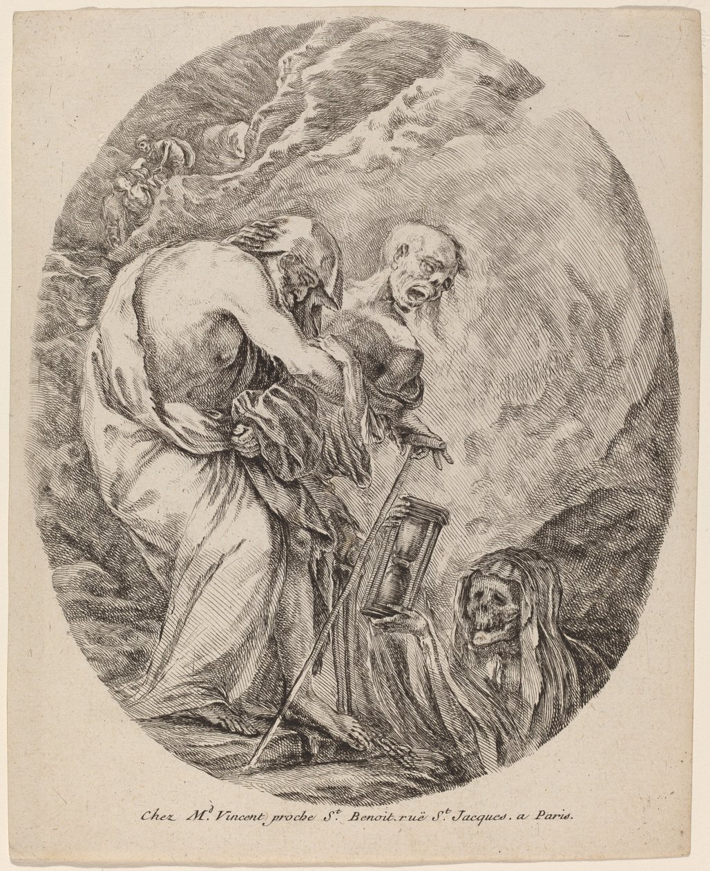 Kuolema vanhan miehen kanssa, luultavasti 1648. tekijältä Stefano della Bella
