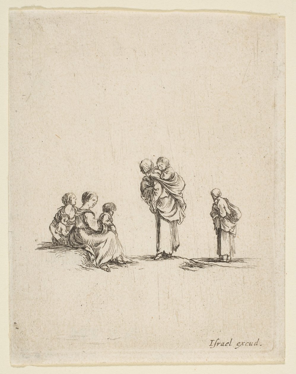 Neljä kerjäläistä naista, n. 1641. tekijältä Stefano della Bella