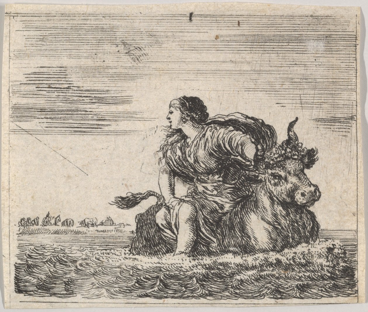 Jupiter ja Europa, Game of Mythology Jeu de la Mythologie, 1644. tekijältä Stefano della Bella