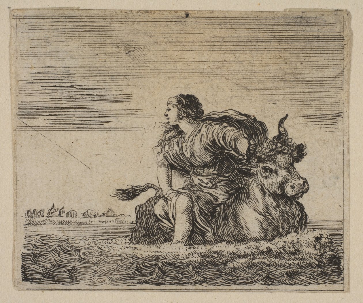 Jupiter ja Europa, Game of Mythology Jeu de la Mythologie, 1644. tekijältä Stefano della Bella