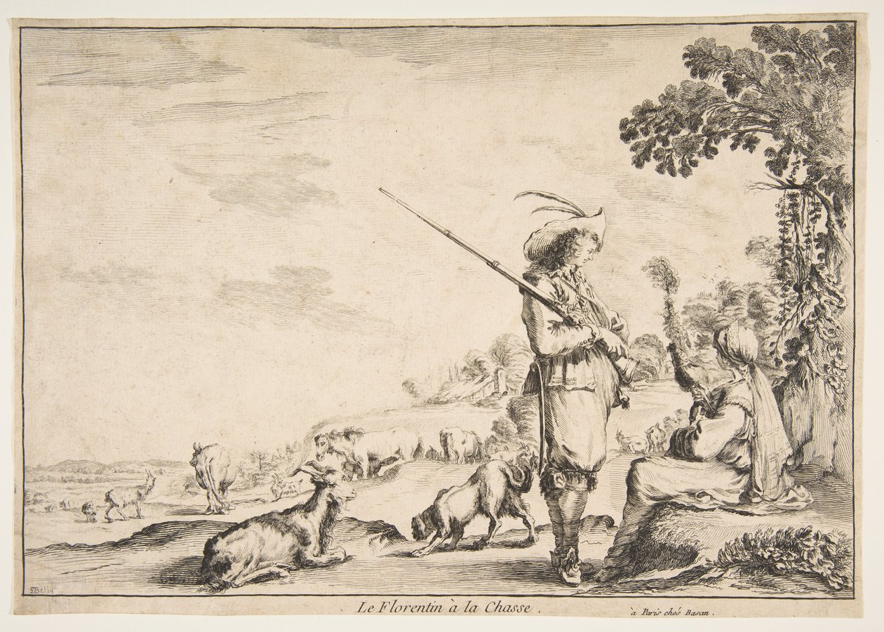 Firenzen metsästys, n. 1654. tekijältä Stefano della Bella