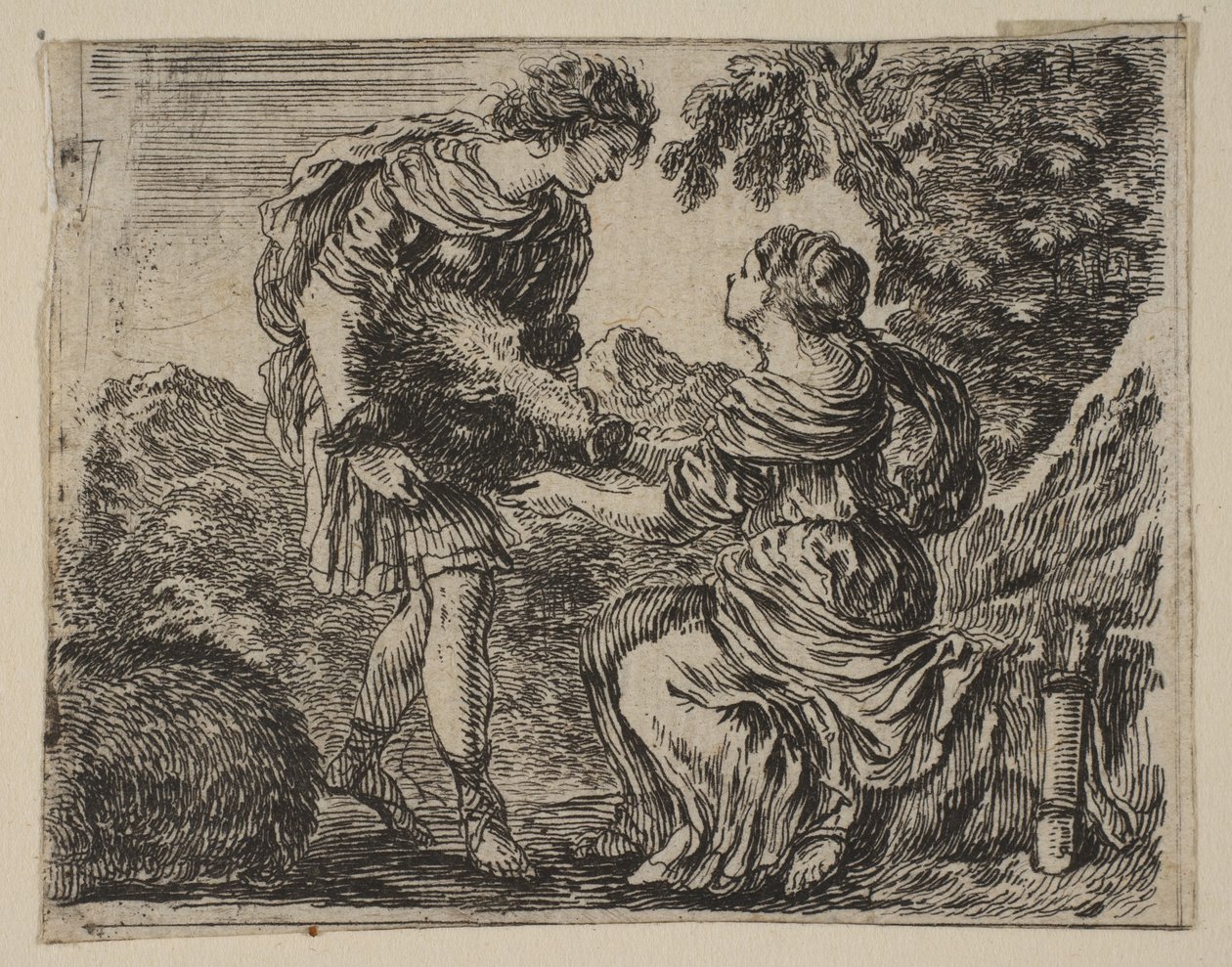 Meleager ja Atalanta, Game of Mythology Jeu de la Mythologie, 1644. tekijältä Stefano della Bella