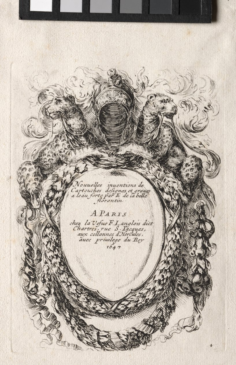 Uusi malli Cartouchelle, 1647. tekijältä Stefano della Bella
