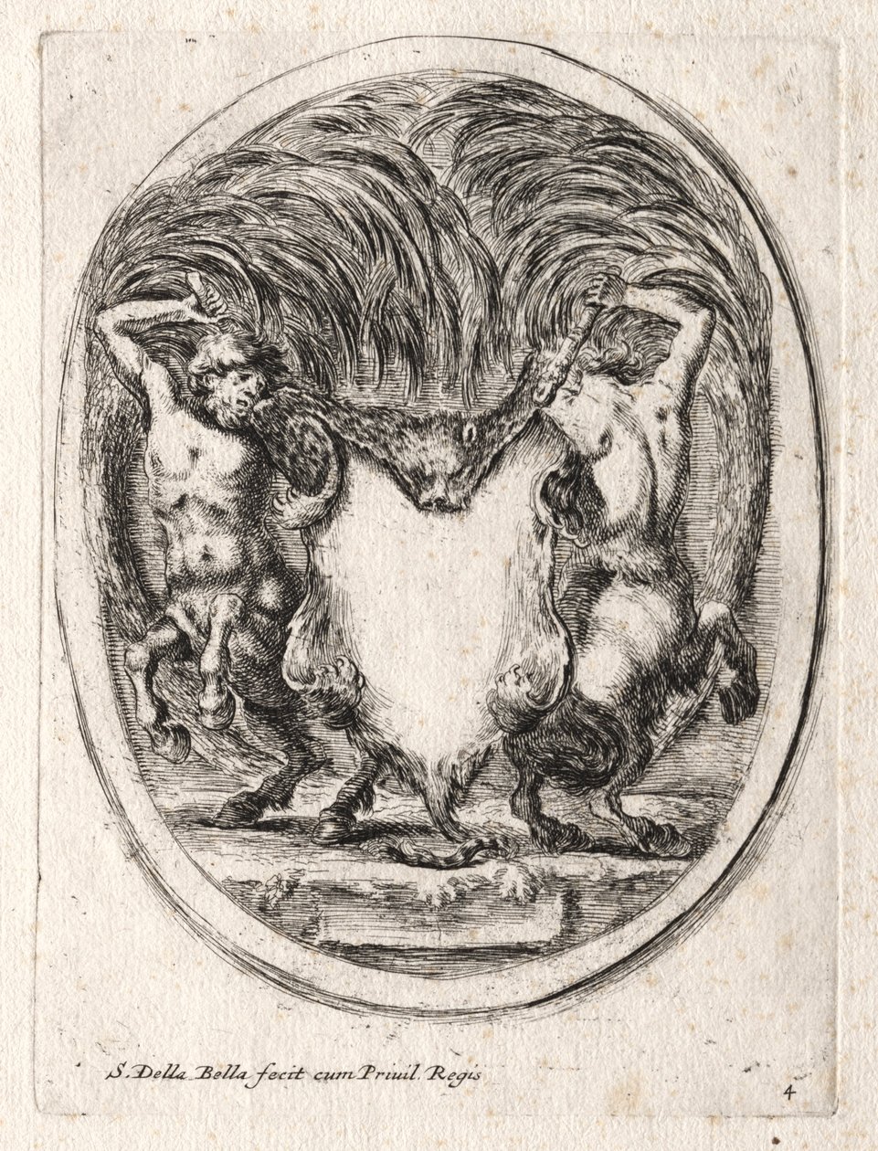 Uusi malli Cartouchelle, 1647. tekijältä Stefano della Bella