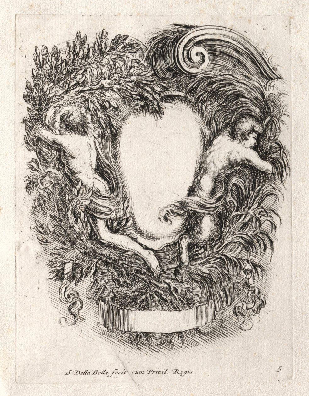 Uusi malli Cartouchelle, 1647. tekijältä Stefano della Bella