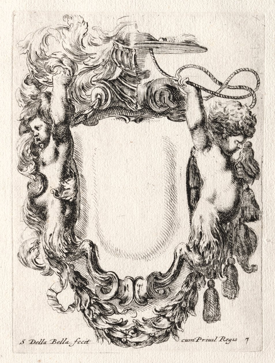 Uusi malli Cartouchelle, 1647. tekijältä Stefano della Bella
