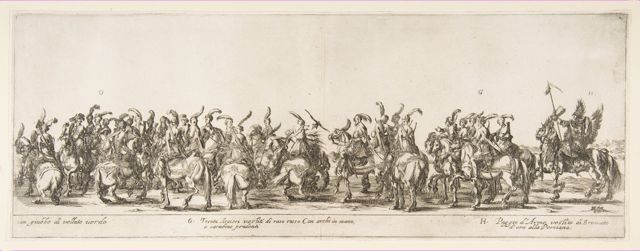 Osa Puolan lähetystön sisäänkäyntiä G ja H, 1633. tekijältä Stefano della Bella
