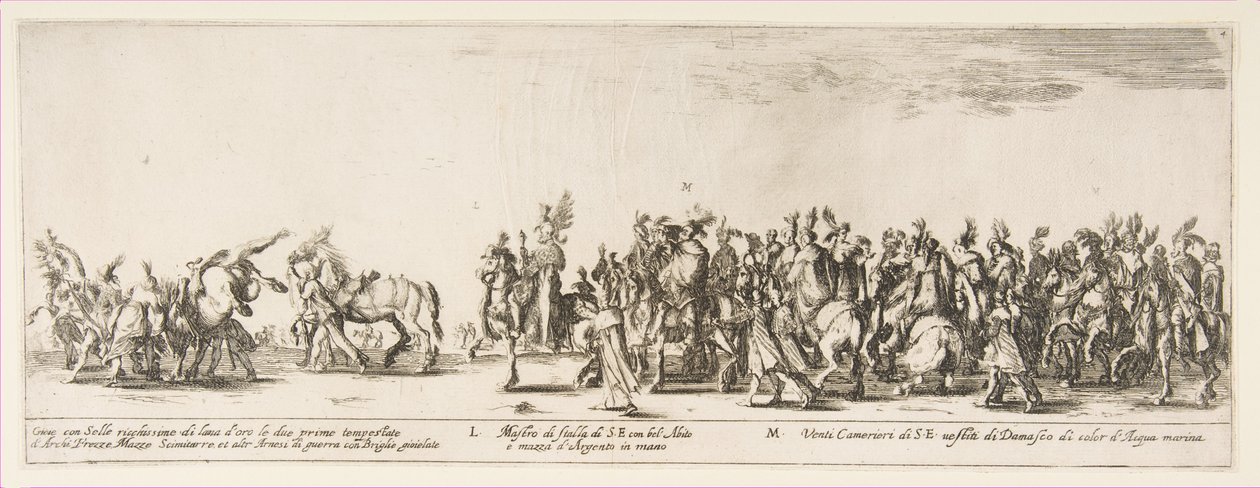 Osa Puolan L- ja M-lähetystön sisäänkäyntiä, 1633. tekijältä Stefano della Bella