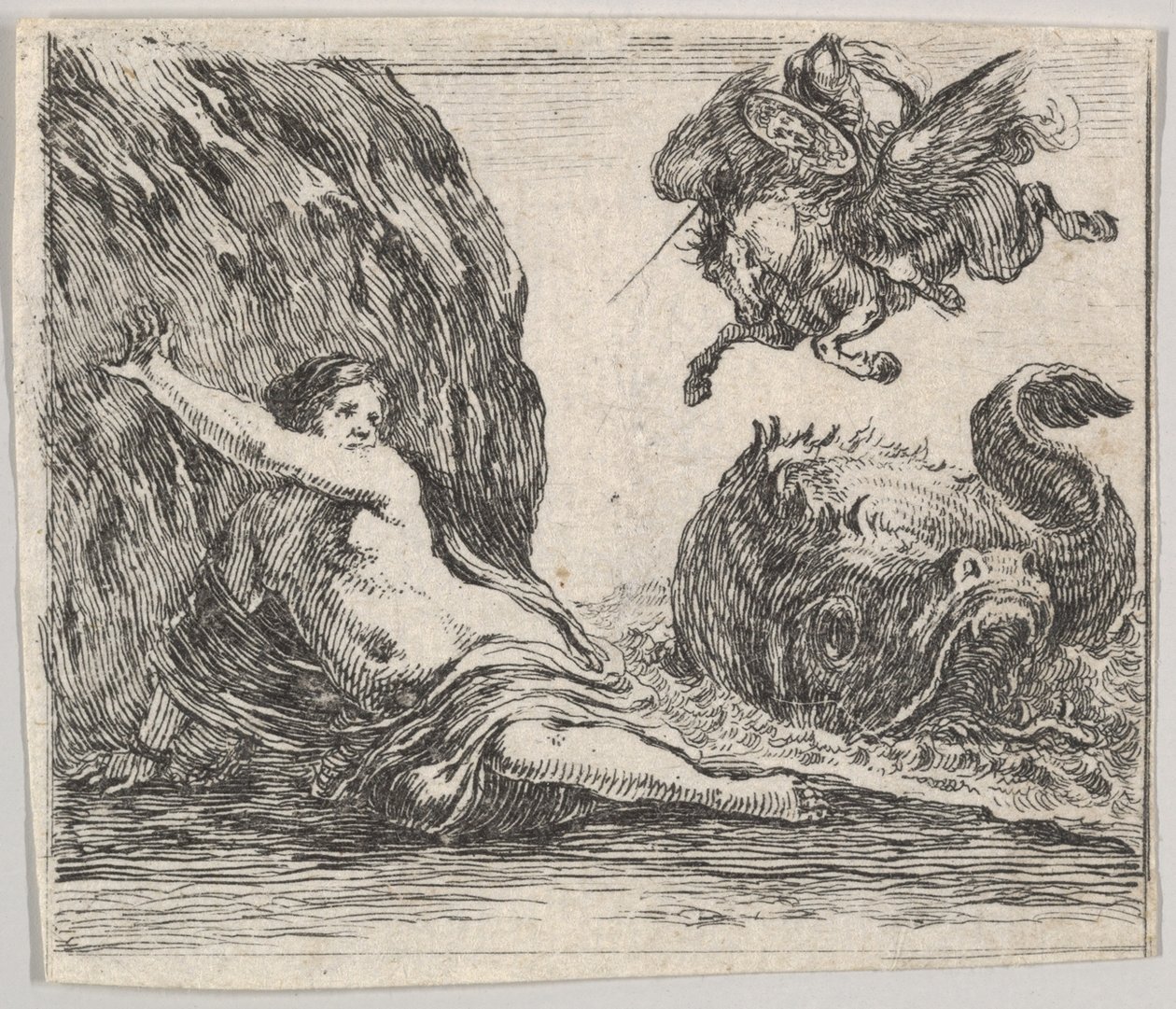 Perseus ja Andromeda, Game of Mythology Jeu de la Mythologie, 1644. tekijältä Stefano della Bella