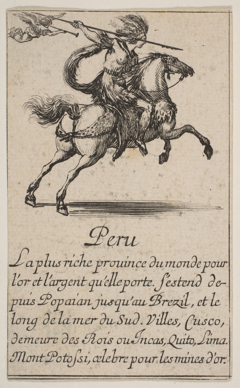 Peru, "Game of Geography" -pelistä Game of Geography, 1644. tekijältä Stefano della Bella