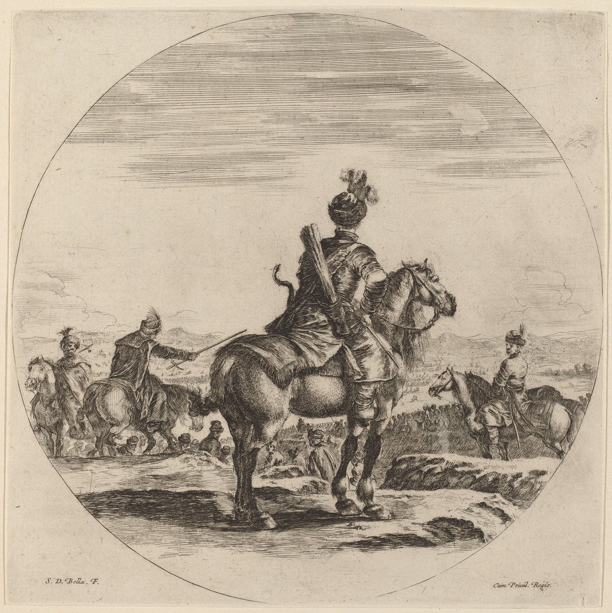 Puolan Cavalier. tekijältä Stefano della Bella