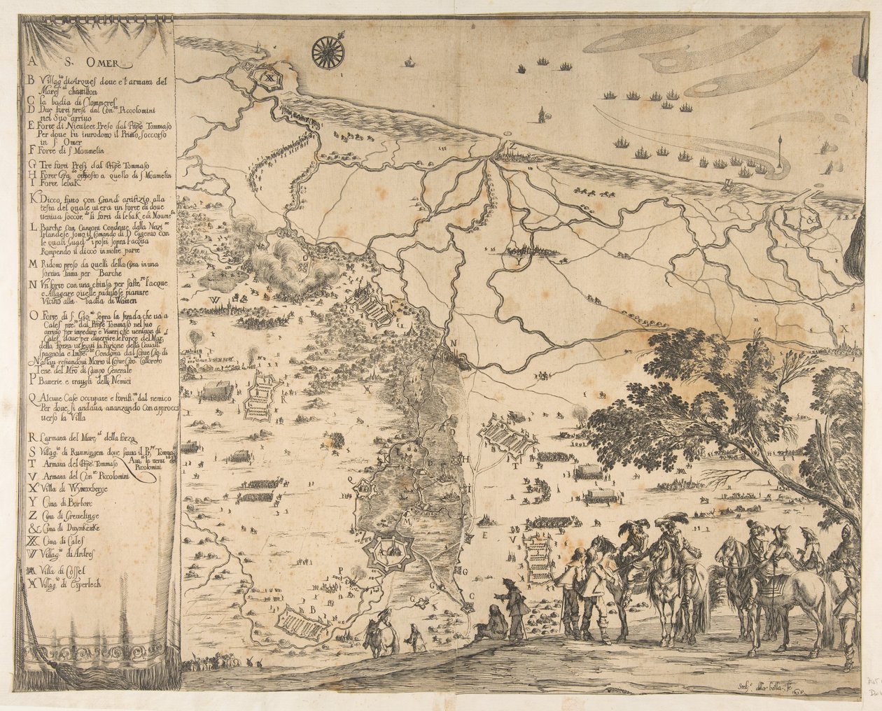 Saint-Omerin piiritys, 1638. tekijältä Stefano della Bella