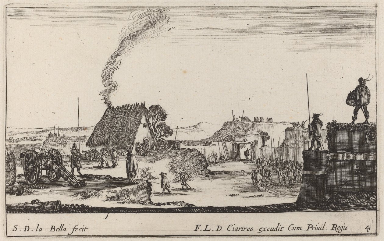 Sotilas soittaa rumpua, c. 1641. tekijältä Stefano della Bella