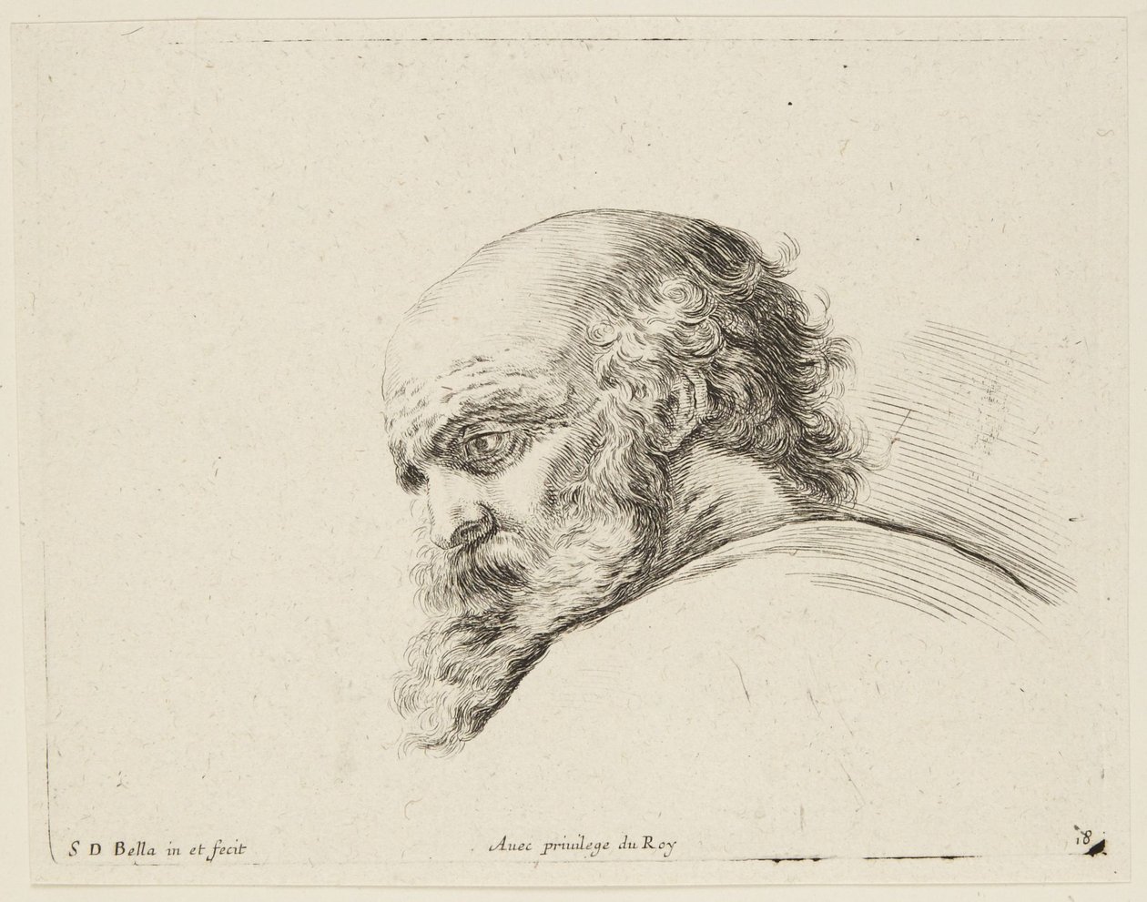 Tutkielma (I principii del disegno, 18) tekijältä Stefano della Bella