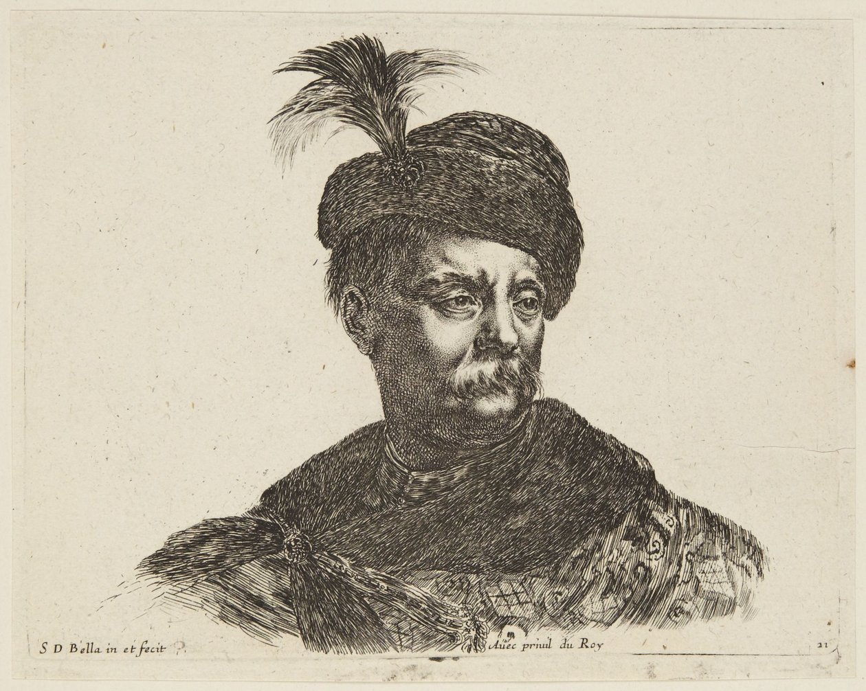 Tutkielma (I principii del disegno, 21) tekijältä Stefano della Bella