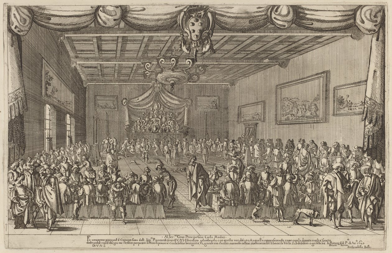 Piacevolin juhlat 1627. tekijältä Stefano della Bella