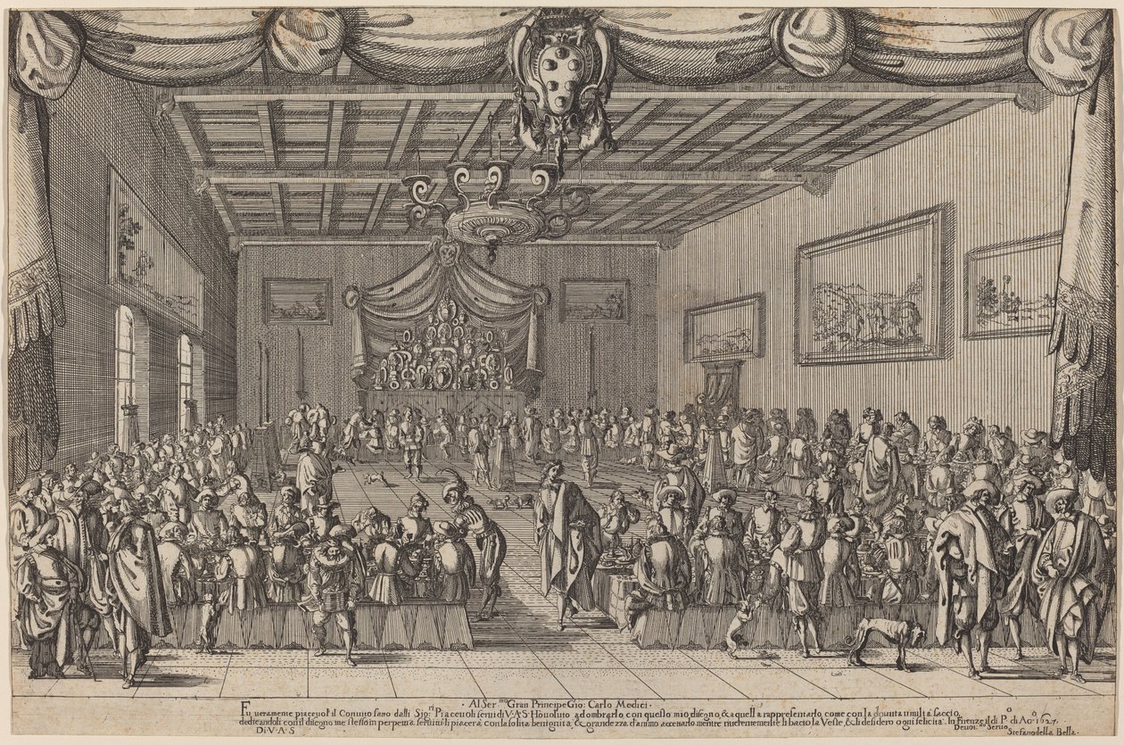 Piacevolin juhlat 1627. tekijältä Stefano della Bella