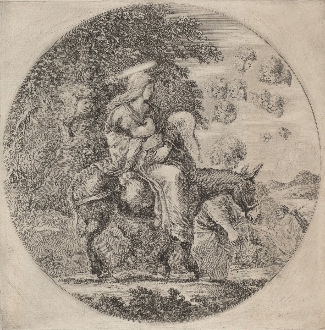 Lento Egyptiin, luultavasti 1662. tekijältä Stefano della Bella