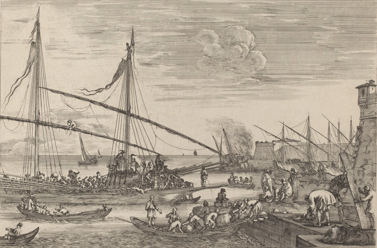 Livornon linnoitukset, luultavasti n. 16541655. tekijältä Stefano della Bella