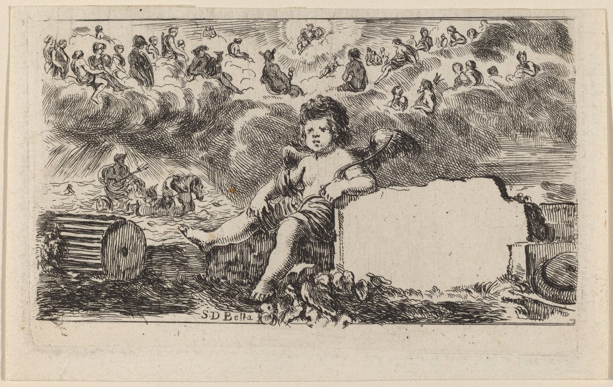 Game of Mythologyn nimisivu, 1644. tekijältä Stefano della Bella