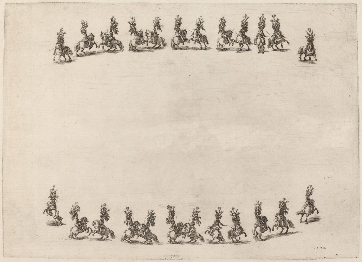 Twenty Four Cavorting Cavaliers, 1652. tekijältä Stefano della Bella