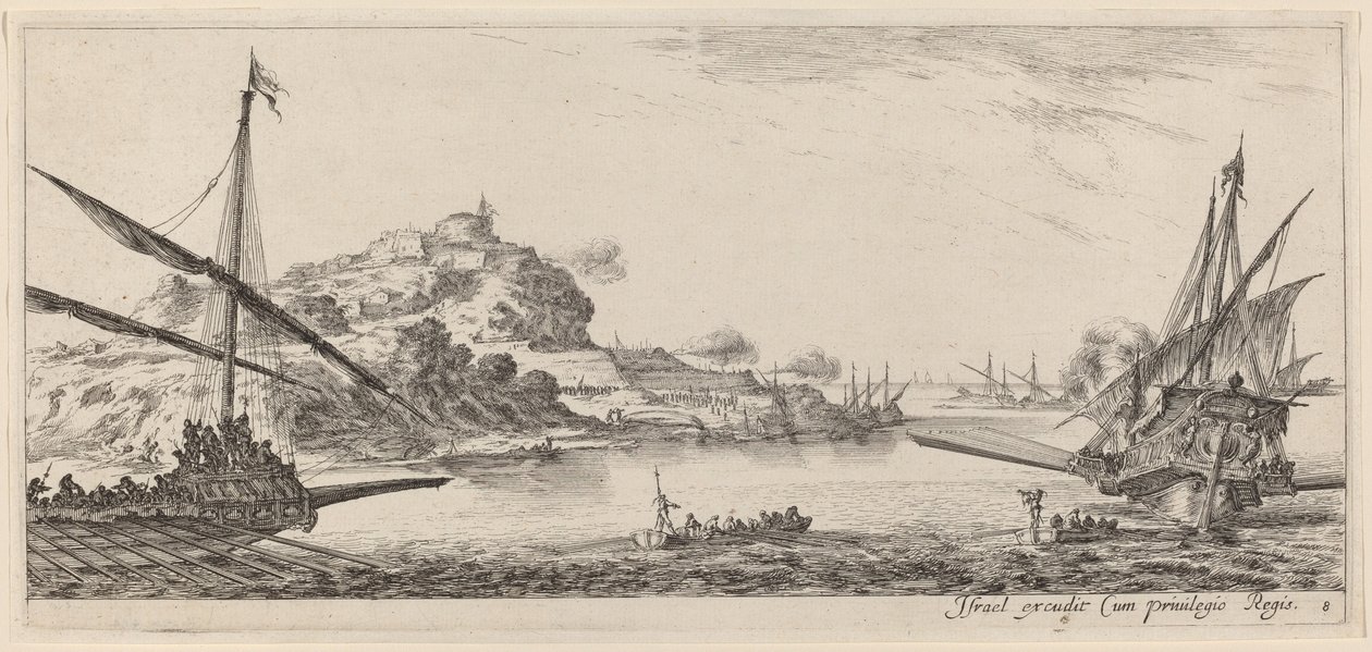 Kaksi keittiötä ja niiden laukaisut vuonna 1647 tai ennen sitä. tekijältä Stefano della Bella