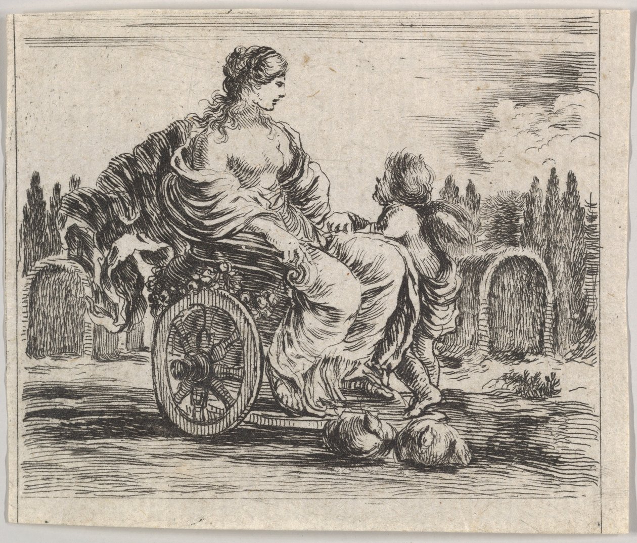 Venus, Game of Mythology Jeu de la Mythologie, 1644. tekijältä Stefano della Bella