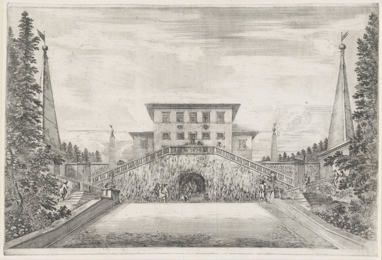 Villa Pratolino De Villa Pratolino (sarjan nimi) Vues de la villa de Pratolino (sarjan nimi) tekijältä Stefano della Bella