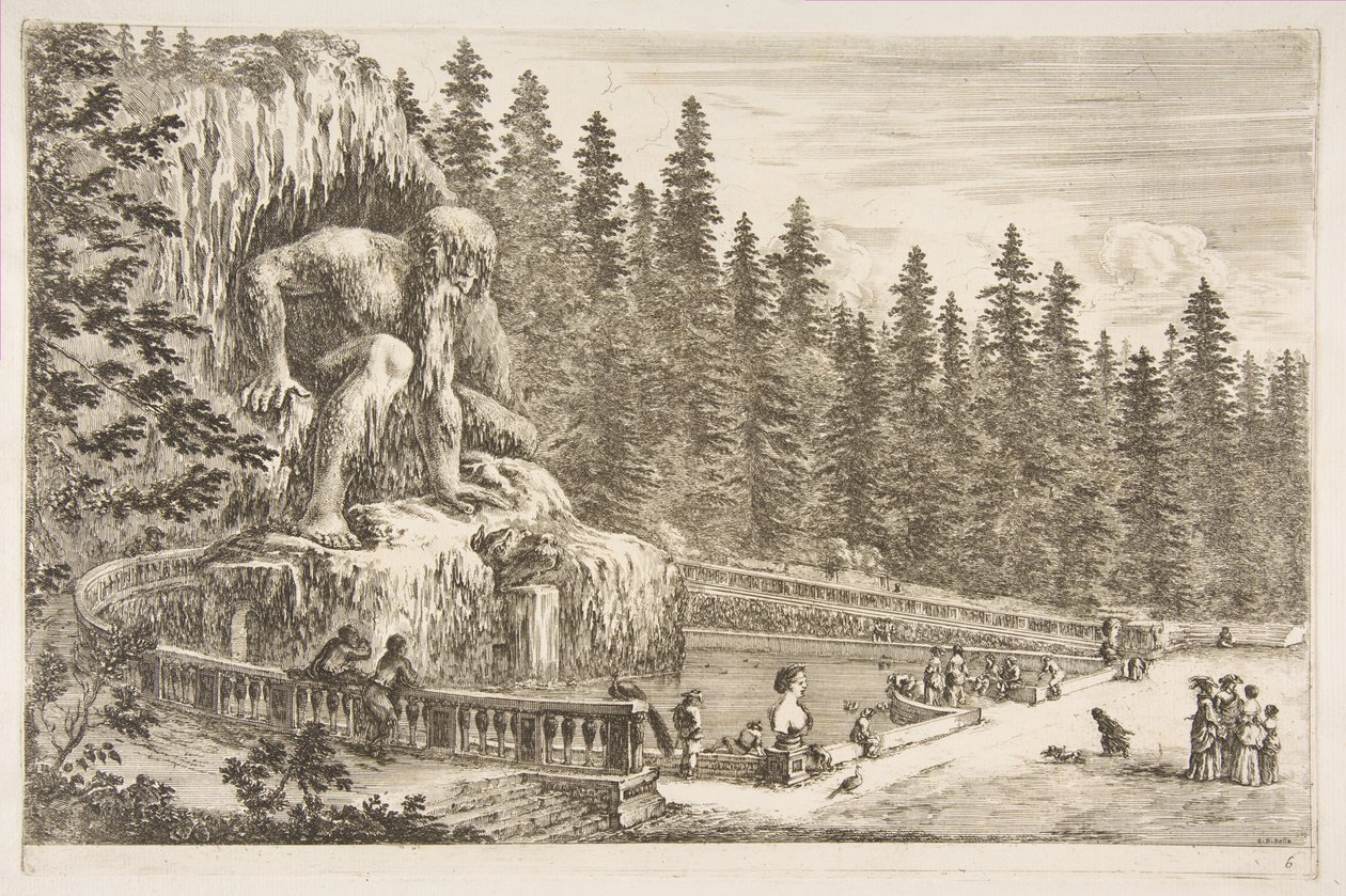 Pratolinon huvila: Appenino, n. 1653. tekijältä Stefano della Bella