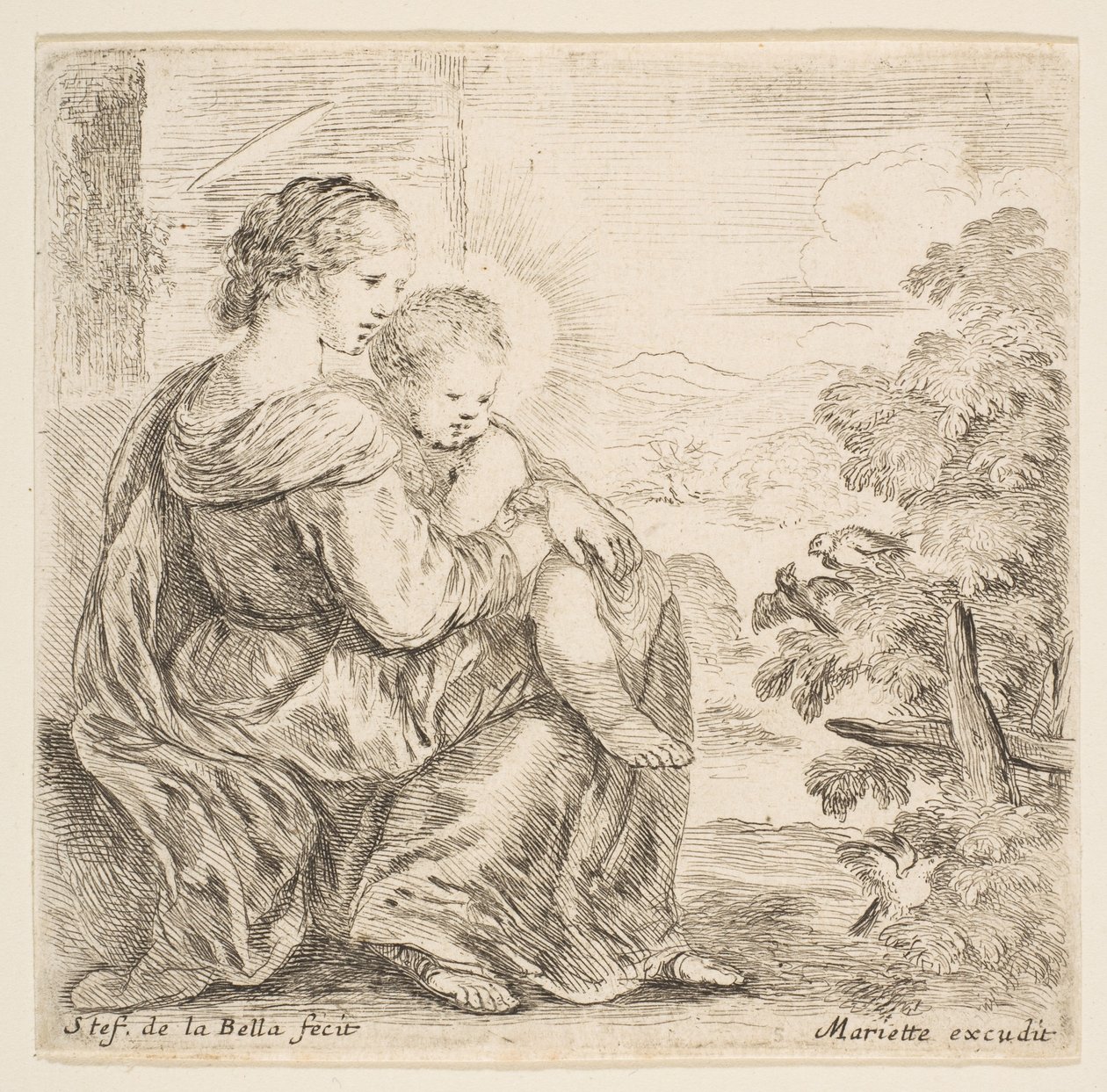 Neitsyt ja Kristus-lapsi, 1641. tekijältä Stefano della Bella