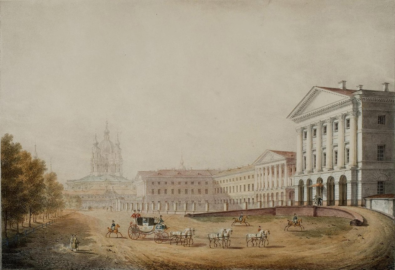 Smolny-instituutti Pietarissa, 1823 tekijältä Stepan Philippovich Galaktionov